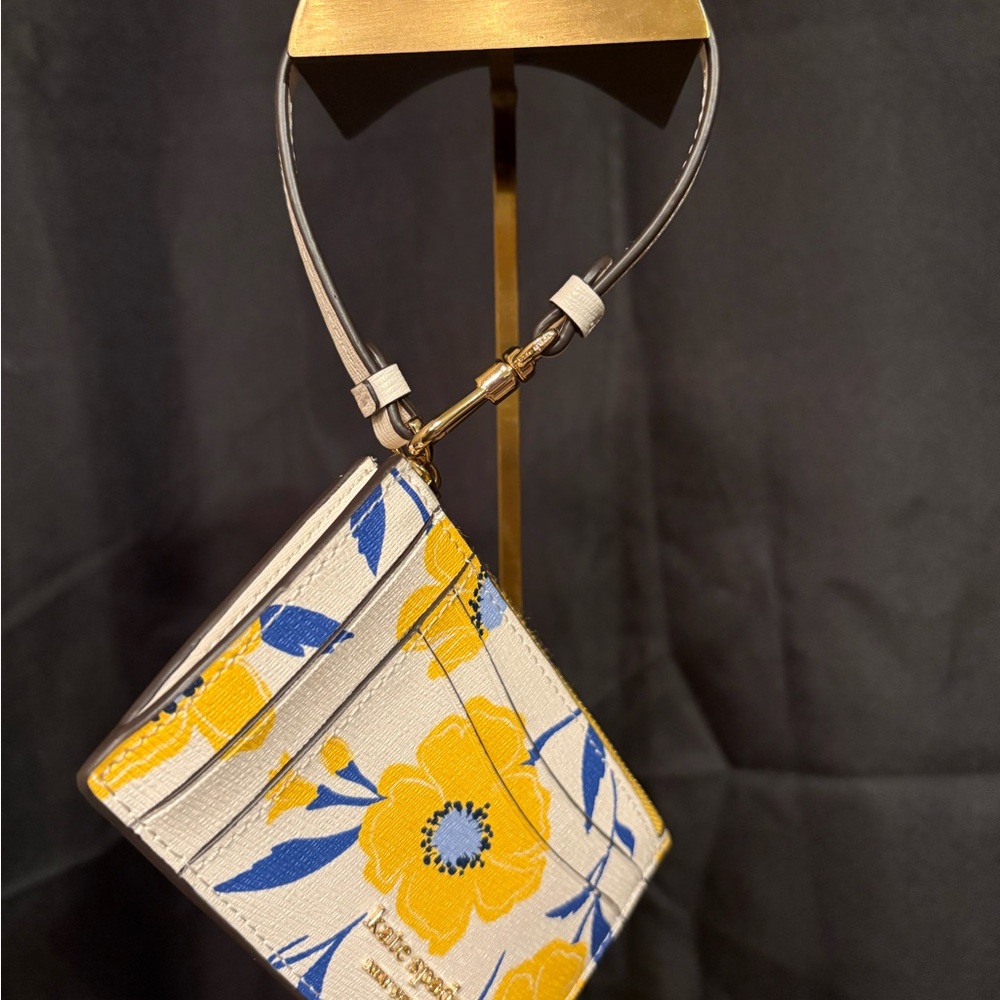 Kate Spade Morgan Sunshine Floral Small Slim Bifold Wallet & Card Case Wristlet - Picture 3 of 12